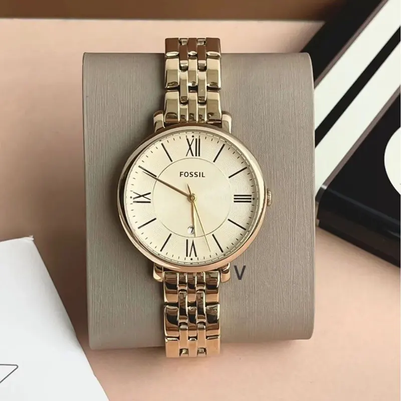 Fossil Jacqueline Gold-tone Dial Ladies Watch- ES3434